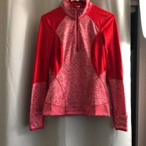Zella Red Quarter Zip. Size S.